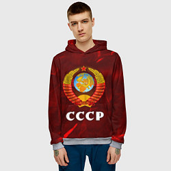 Толстовка-худи мужская СССР USSR, цвет: 3D-меланж — фото 2