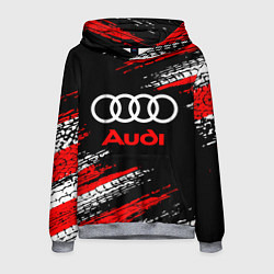 Толстовка-худи мужская AUDI, цвет: 3D-меланж