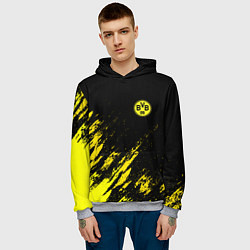 Толстовка-худи мужская BORUSSIA, цвет: 3D-меланж — фото 2