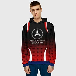 Толстовка-худи мужская Mercedes-Benz, цвет: 3D-синий — фото 2