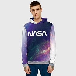 Толстовка-худи мужская NASA НАСА, цвет: 3D-меланж — фото 2