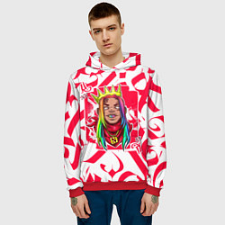 Толстовка-худи мужская 6ix9ine Tekashi, цвет: 3D-красный — фото 2