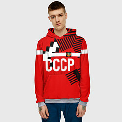 Толстовка-худи мужская Форма сборной по футболу 1991, цвет: 3D-меланж — фото 2