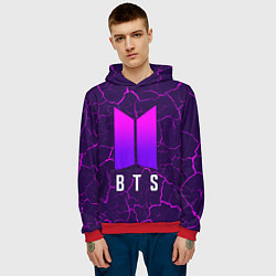 Толстовка-худи мужская BTS БТС, цвет: 3D-красный — фото 2