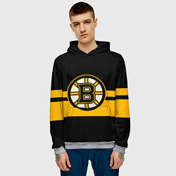 Толстовка-худи мужская BOSTON BRUINS NHL, цвет: 3D-меланж — фото 2