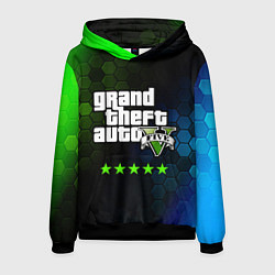 Толстовка-худи мужская GTA 5 ГТА 5, цвет: 3D-черный