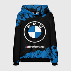 Толстовка-худи мужская BMW БМВ, цвет: 3D-черный