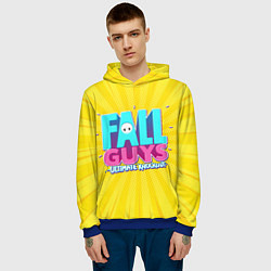 Толстовка-худи мужская Fall Guys, цвет: 3D-синий — фото 2