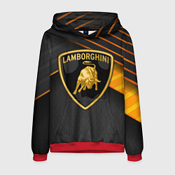 Толстовка-худи мужская Lamborghini, цвет: 3D-красный