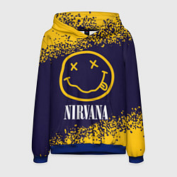 Толстовка-худи мужская NIRVANA НИРВАНА, цвет: 3D-синий