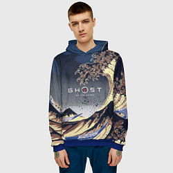 Толстовка-худи мужская Ghost of Tsushima, цвет: 3D-синий — фото 2