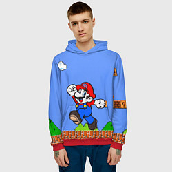Толстовка-худи мужская Mario, цвет: 3D-красный — фото 2