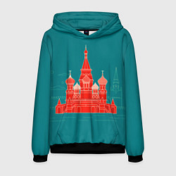 Толстовка-худи мужская Москва, цвет: 3D-черный
