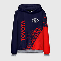 Толстовка-худи мужская TOYOTA ТОЙОТА, цвет: 3D-меланж