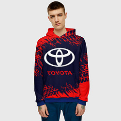 Толстовка-худи мужская TOYOTA ТОЙОТА, цвет: 3D-синий — фото 2
