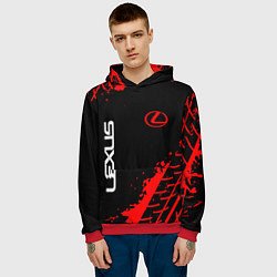 Толстовка-худи мужская LEXUS ЛЕКСУС, цвет: 3D-красный — фото 2