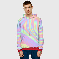 Толстовка-худи мужская Vaporwave, цвет: 3D-красный — фото 2