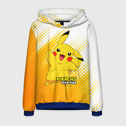 Толстовка-худи мужская Pikachu Pika Pika, цвет: 3D-синий