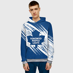 Толстовка-худи мужская Toronto Maple Leafs,, цвет: 3D-меланж — фото 2