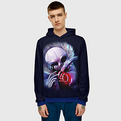 Толстовка-худи мужская UNDERTALE SANS, цвет: 3D-синий — фото 2
