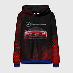 Толстовка-худи мужская Mercedes Benz AMG, цвет: 3D-синий