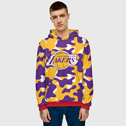 Толстовка-худи мужская LA LAKERS ЛЕЙКЕРС, цвет: 3D-красный — фото 2