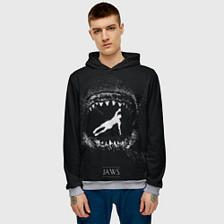 Толстовка-худи мужская Челюсти JAWS, цвет: 3D-меланж — фото 2