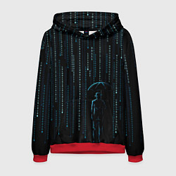 Мужская толстовка Двоичный дождь, матрица