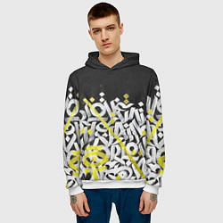 Толстовка-худи мужская GRAFFITY, цвет: 3D-белый — фото 2