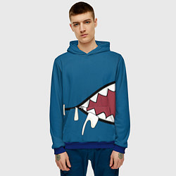 Толстовка-худи мужская Акула gawr gura, цвет: 3D-синий — фото 2