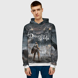 Толстовка-худи мужская Demons Souls, цвет: 3D-белый — фото 2