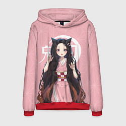 Толстовка-худи мужская Nezuko, цвет: 3D-красный