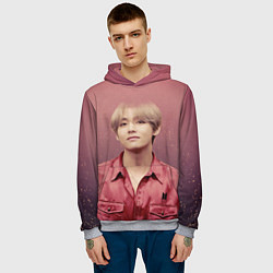 Толстовка-худи мужская BTS, цвет: 3D-меланж — фото 2