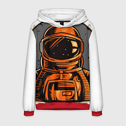 Толстовка-худи мужская Космонавт, цвет: 3D-красный