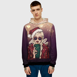 Толстовка-худи мужская Снегурка, цвет: 3D-черный — фото 2