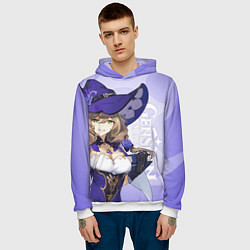 Толстовка-худи мужская GENSHIN IMPACT, ЛИЗА, цвет: 3D-белый — фото 2