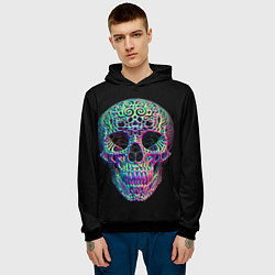 Толстовка-худи мужская 3D Skull, цвет: 3D-черный — фото 2
