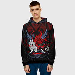 Толстовка-худи мужская SAMURAI LVL UP, цвет: 3D-черный — фото 2