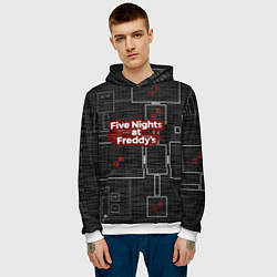 Толстовка-худи мужская Five Nights At Freddy, цвет: 3D-белый — фото 2