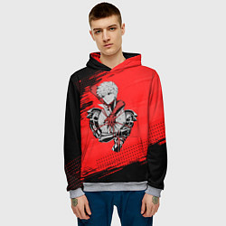 Толстовка-худи мужская Генос One Punch Man, цвет: 3D-меланж — фото 2