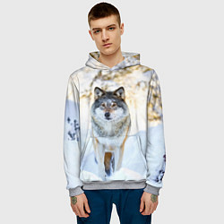 Толстовка-худи мужская Я зимой, цвет: 3D-меланж — фото 2