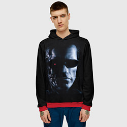 Толстовка-худи мужская T800, цвет: 3D-красный — фото 2