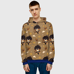 Толстовка-худи мужская Чиби Чжун Ли, цвет: 3D-синий — фото 2