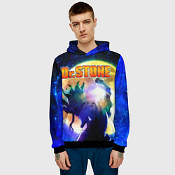Толстовка-худи мужская Доктор Стоун, цвет: 3D-черный — фото 2