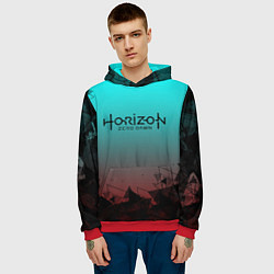 Толстовка-худи мужская HORIZON ZERO DAWN, цвет: 3D-красный — фото 2