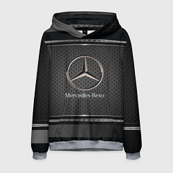 Толстовка-худи мужская MERCEDES BENZ МЕРСЕДЕС БЕНЗ, цвет: 3D-меланж