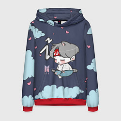 Толстовка-худи мужская BTS Sleep, цвет: 3D-красный