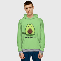 Толстовка-худи мужская Avo - cat - o, цвет: 3D-меланж — фото 2