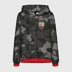 Толстовка-худи мужская Пограничные войска, цвет: 3D-красный