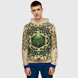 Толстовка-худи мужская DnD Dices: Pattern, цвет: 3D-синий — фото 2